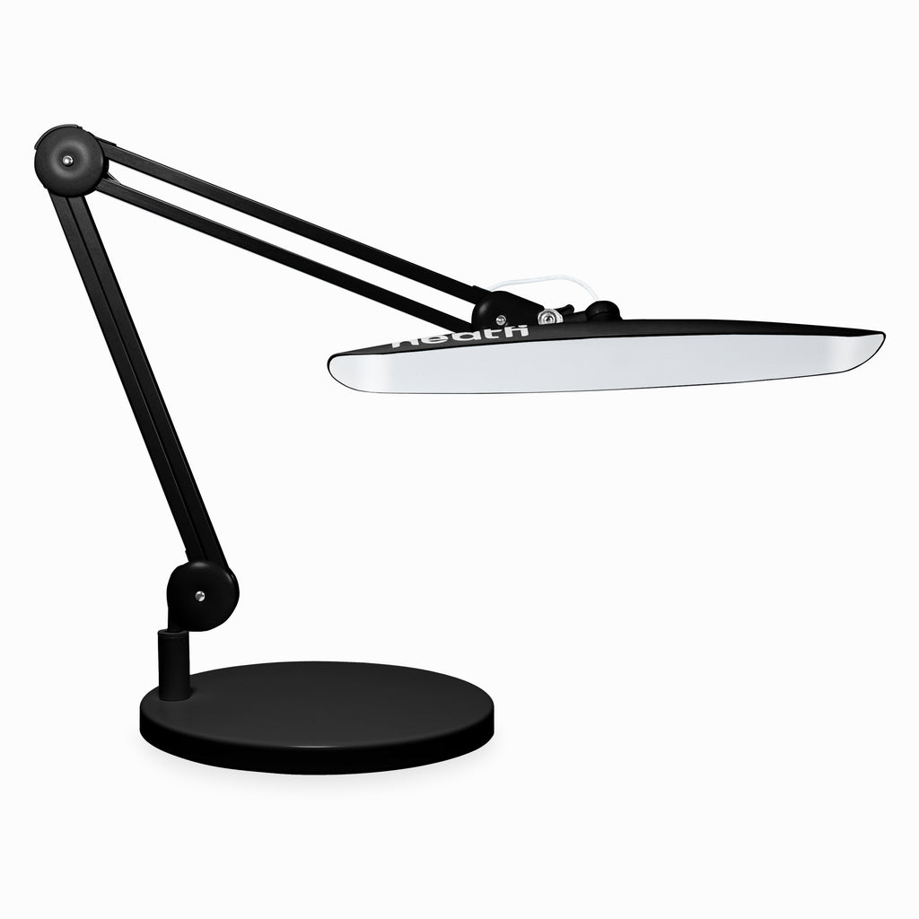 20” Wide Head LED Desk Lamp with Base – 2200 Lumens Task Light for Home Office & Crafts, Black
