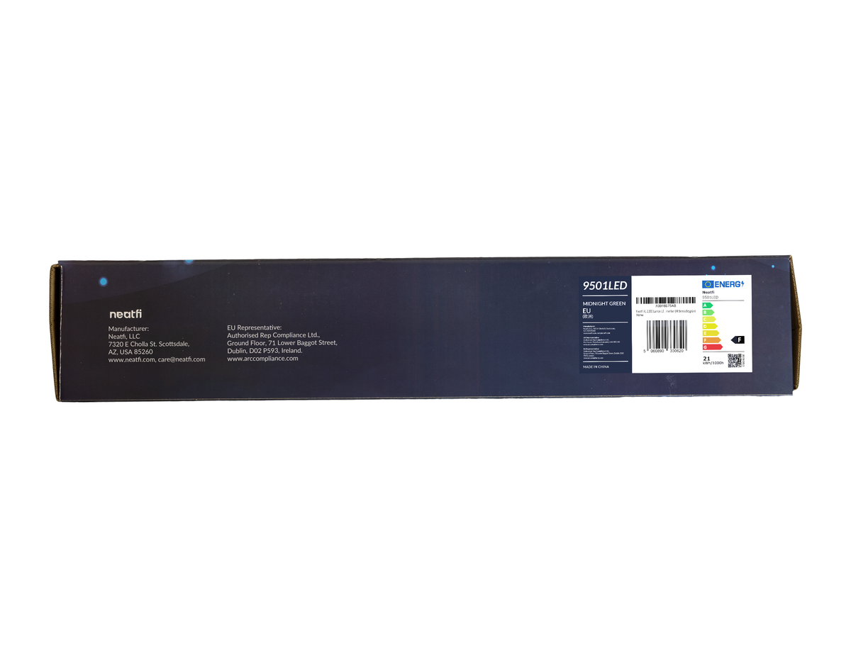 20” Wide Head LED Desk Lamp with Clamp – 2200 Lumens Task Light for Home Office & Crafts, Midnight Green