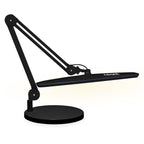 2200 Lumens LED Desk Lamp with Base – 23" Wide Shade, Dimmable, 3 Light Modes, Black