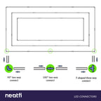 3 Rectangles LED Ceiling Light – 52,800 Lumens, Easy Installation for Shops & Salons, Blue