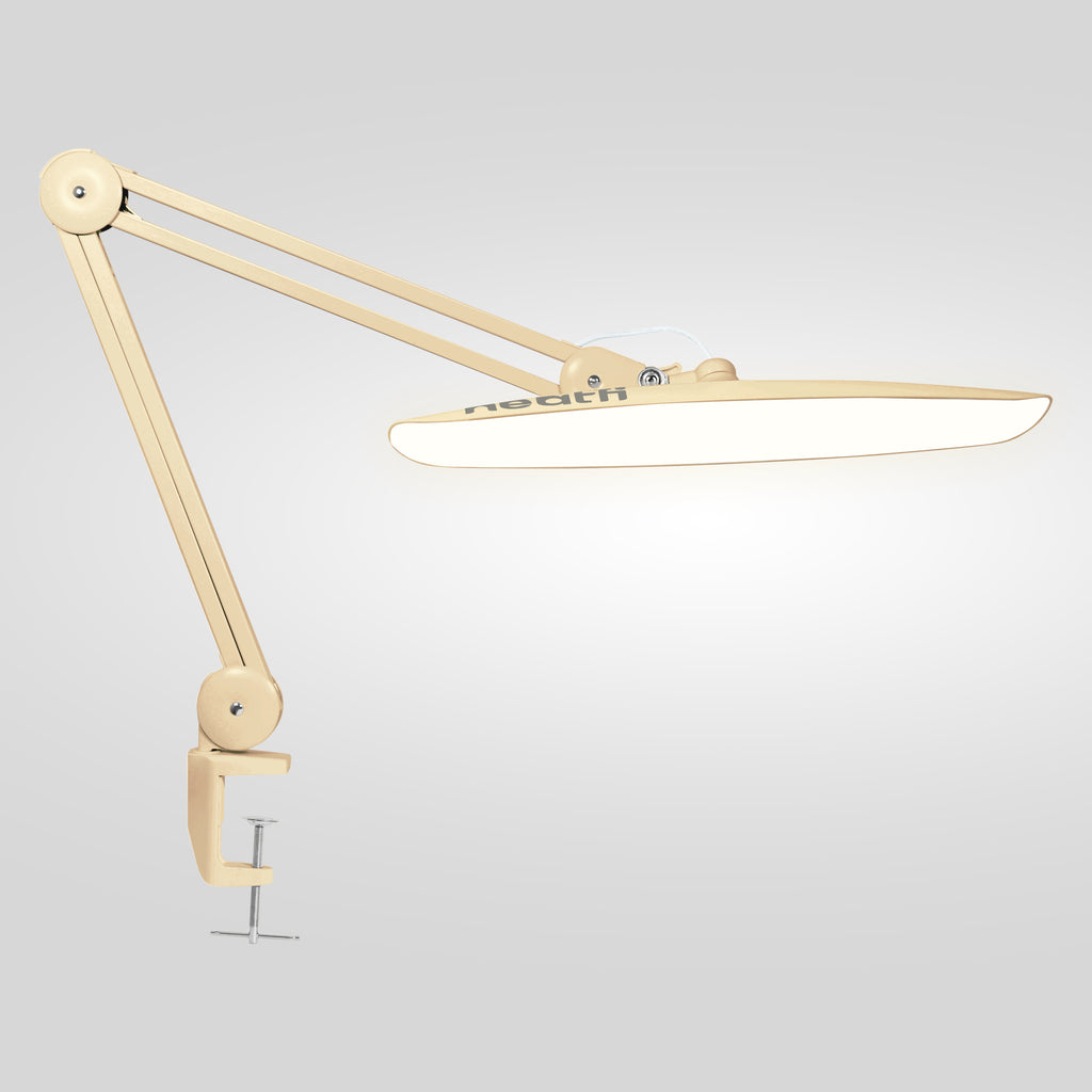 2200 Lumens LED Desk Lamp with Clamp – 20” Wide Shade, 3 Light Modes, Dimmable Task Light, Gold