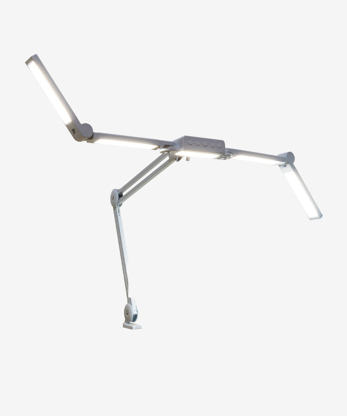 44" Pro LED Desk Lamp with Clamp – 3000 Lumens, CRI 95, Dimmable, 3 Color Modes, White
