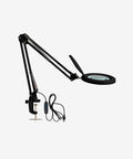 5" Lens Magnifying Lamp with Clamp – 5 Diopter, Adjustable Light Modes for Detail Works, Black