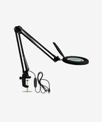 5" Lens Magnifying Lamp with Clamp – 5 Diopter, Adjustable Light Modes for Detail Works, Black