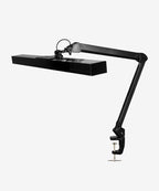 3000 Lumens Flex Desk Lamp with Clamp, Metal Arm – 28" Wide, 5 Light Modes, Dimmable Light, Black