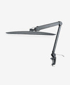 20” Wide Head LED Desk Lamp with Clamp – 2200 Lumens Task Light for Home Office & Crafts, Gray Wood
