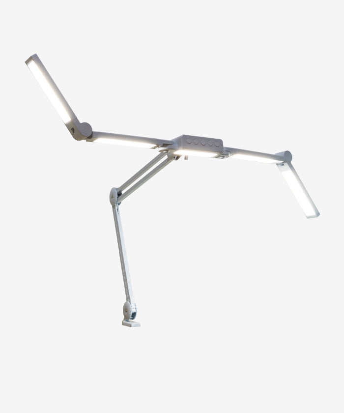 44" Pro LED Desk Lamp with Clamp – 3000 Lumens, CRI 95, Dimmable, 3 Color Modes, White