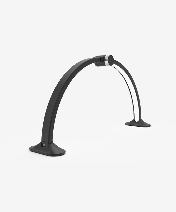3360 Lumens LED Half Moon Lamp – 3 Color Modes, LCD Display for Nail Techs & Tattoo Artists, Black