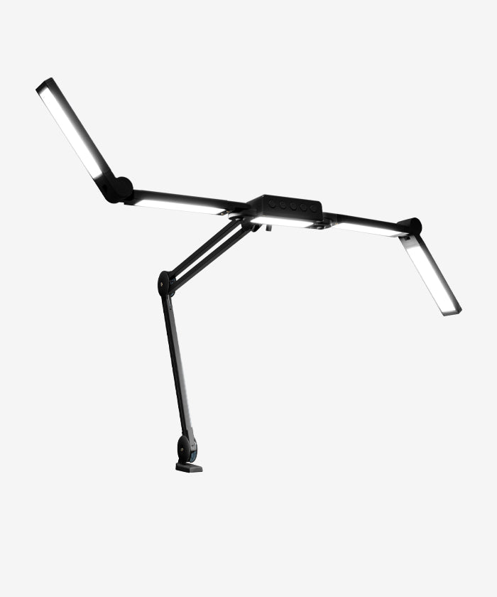 44" Pro LED Desk Lamp with Clamp – 3000 Lumens, CRI 95, Dimmable, 3 Color Modes, Black
