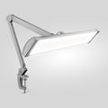 3500 Lumens LED Desk Lamp – 26” Ultra-Wide Shade, Non-Flickering Task Light with Clamp, Silver