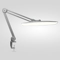2200 Lumens LED Desk Lamp with Clamp – 20” Wide Shade, 3 Light Modes, Dimmable Task Light, Silver