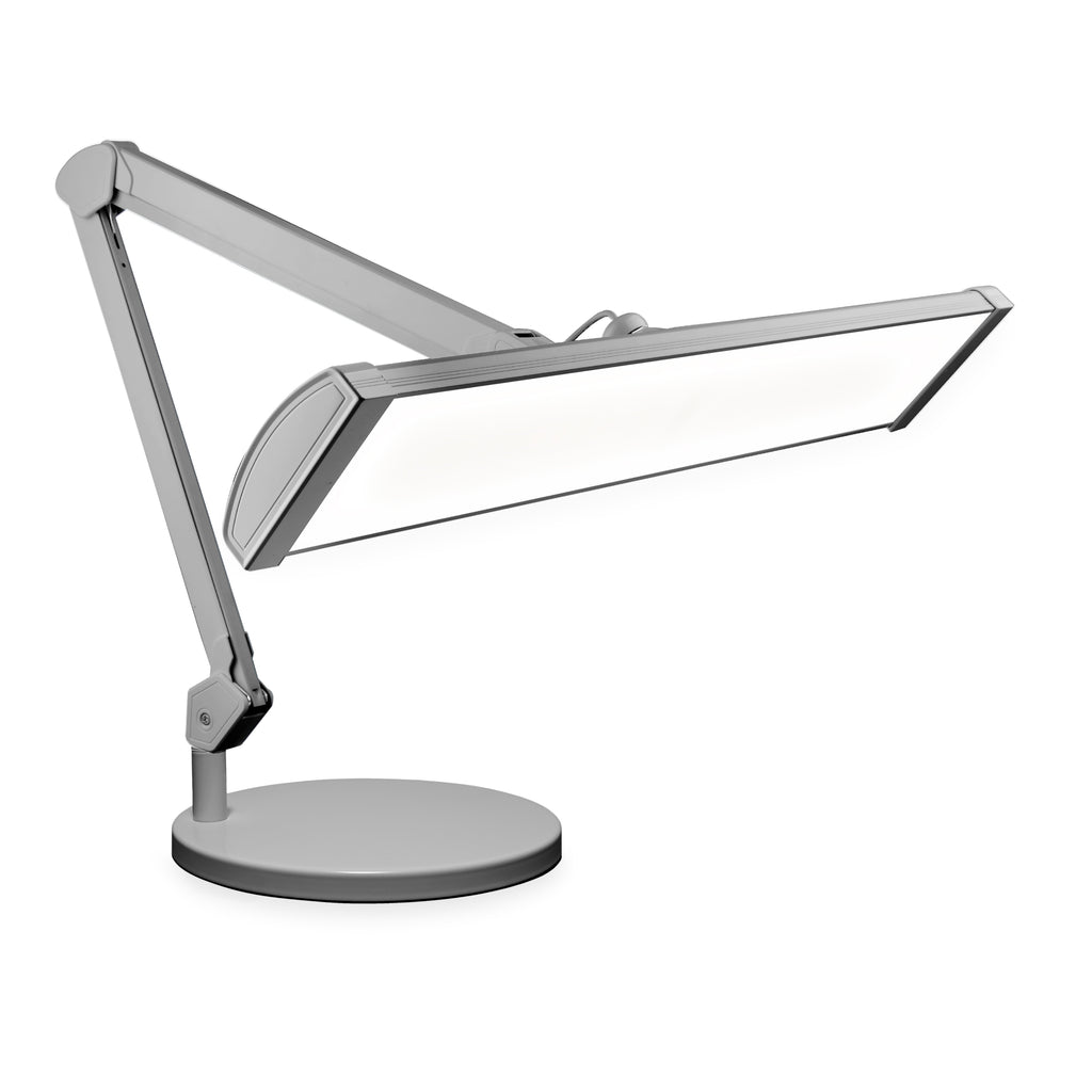 3500 Lumens LED Desk Lamp with Base – 26" Ultra-Wide, 3 Light Modes, Touch Control Light, Silver