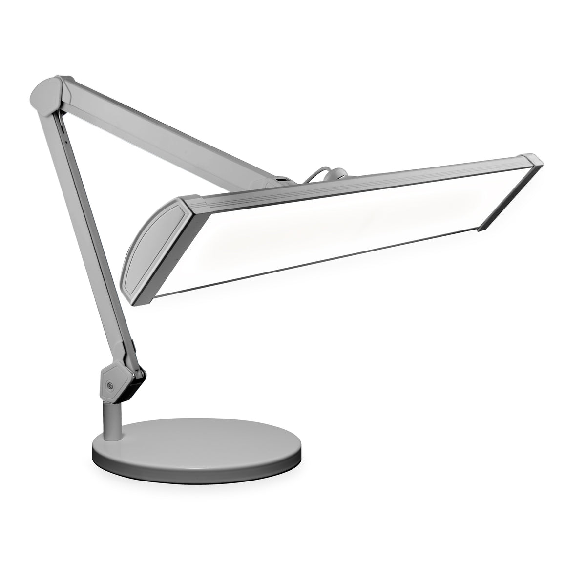 3500 Lumens LED Desk Lamp with Base – 26" Ultra-Wide, 3 Light Modes, Touch Control Light, Silver