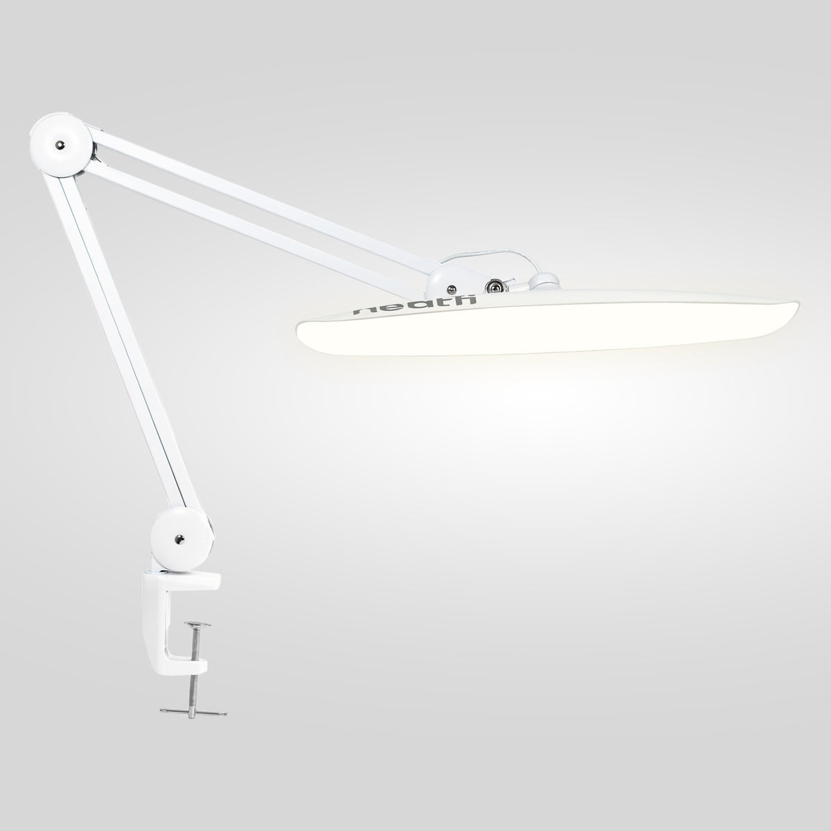 2200 Lumens LED Desk Lamp with Clamp – 20” Wide Shade, 3 Light Modes, Dimmable Task Light, White