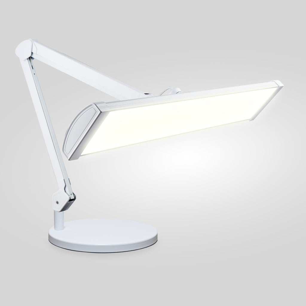 3500 Lumens LED Desk Lamp with Base – 26" Ultra-Wide, 3 Light Modes, Touch Control Light, White