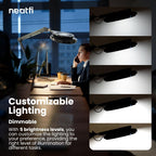 3000 Lumens Pro LED Desk Lamp, Dimmable, CRI 95, CCT, Black