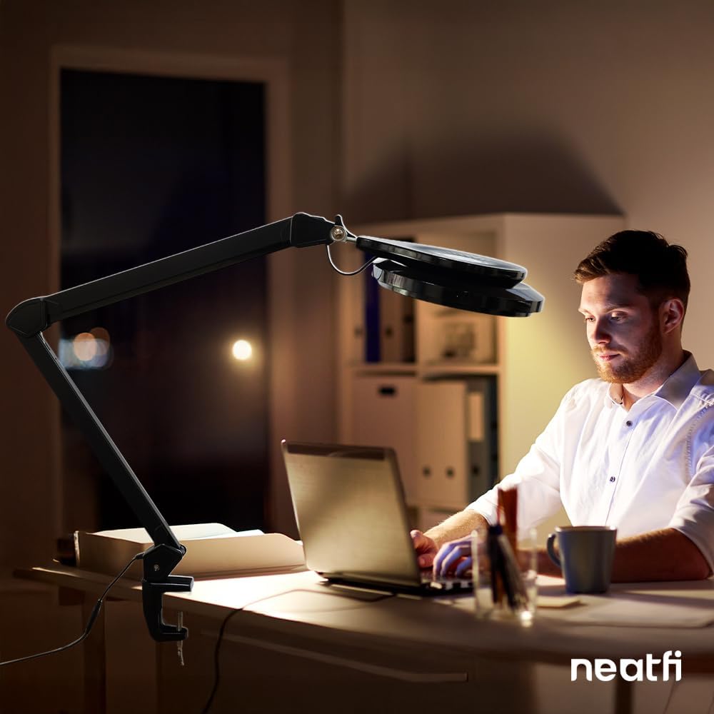 3000 Lumens Pro LED Desk Lamp, Dimmable, CRI 95, CCT, Black