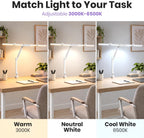 Auto-Dimming Pro LED Desk Lamp, 2450 Lumens, CRI 95, CCT, White
