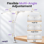 Auto-Dimming Pro LED Desk Lamp, 2450 Lumens, CRI 95, CCT, White