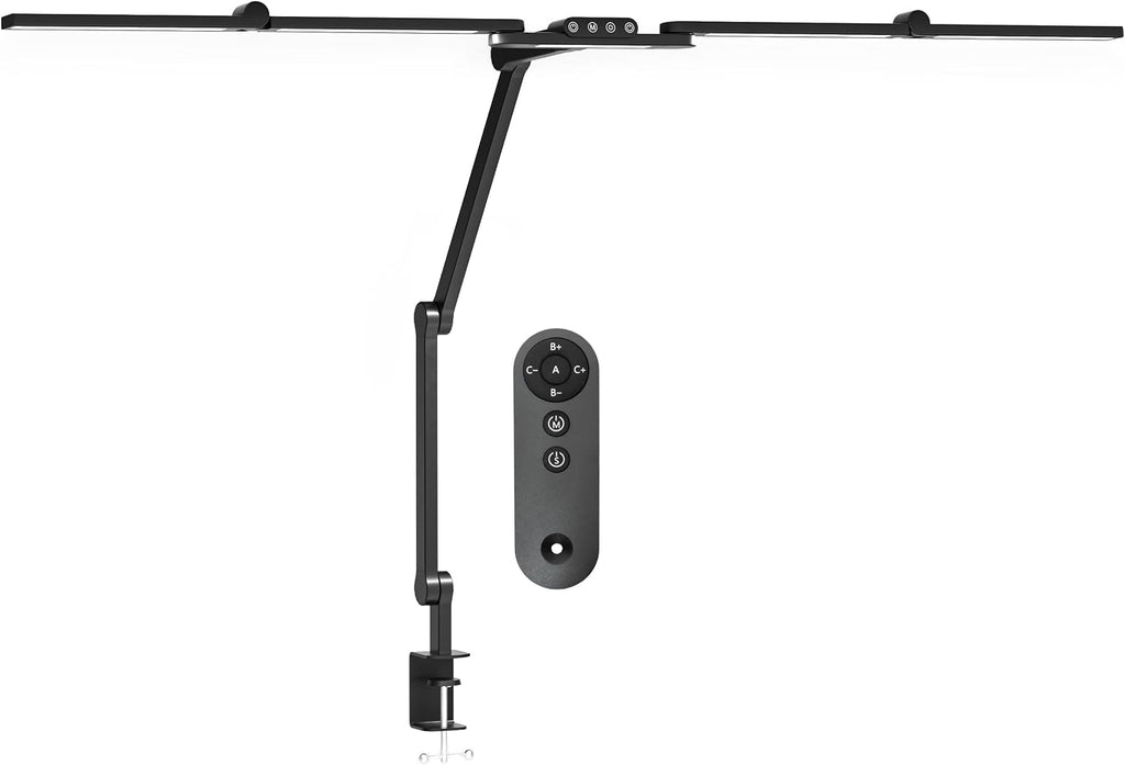 Lampe de travail Elite 2260 lumens avec pince – 22" de large, 3 modes de couleur pour les ongles et l'artisanat, Noir