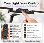 Lampe de travail Elite 2260 lumens avec pince – 22" de large, 3 modes de couleur pour les ongles et l'artisanat, Noir