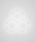 3 Hexagon 9,000 Lumens LED Ceiling Light – IP54 Rated Shop Lighting for Car Detailing, Cool White