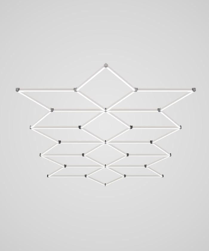 Snowflake Pattern 36,120 lumens LED Ceiling Light for Auto Shops, Salons & Gyms, Cool White
