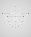 Snowflake Pattern LED Ceiling Light with Hanging Kit for Auto Shops, Salons & Gyms, Cool White