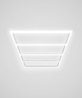 Lámpara de techo LED de 4 paneles - 31,680 lúmenes ultrabrillante para talleres automotrices, almacenes y gimnasios, blanco frío