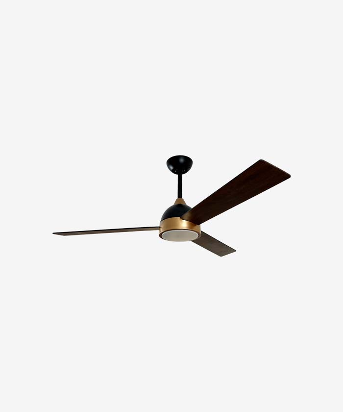 52-inch Ceiling Fan with Lights & Remote – Quiet Reversible DC Motor, Downrod Mount, 3 Light Modes, Black
