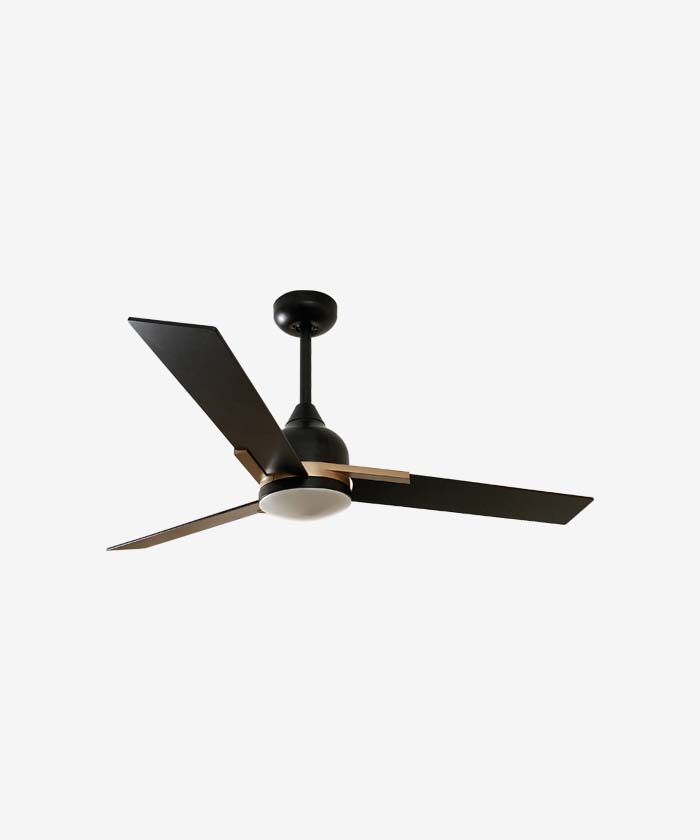 52-inch Ceiling Fan with Lights and Remote – Quiet DC Motor, 6 Speeds & 3 Color Modes, Downrod Mount, Black