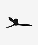 60-inch Ceiling Fan with Remote – 3 Solid Wood Blades, 6-Speed, Quiet DC Motor, Flush Mount, Black