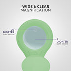 5" Wide Bifocals Lens – 1200 Lumens LED Magnifying Lamp for Crafts & Detail Works, Clamp Mount, Midnight Green