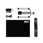 Supreme 3600 Lumens LED Light Kit with Phone Holder – Dimmable, 3-Mode Lighting, Black