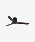 52-inch Ceiling Fan with Remote – 3 Solid Wood Blades, 6-Speed, Quiet DC Motor, Flush Mount, Brown