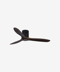 60-inch Ceiling Fan with Remote – 3 Solid Wood Blades, 6-Speed, Quiet DC Motor, Flush Mount, Brown