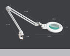 6" Lens Bifocal LED Magnifying Lamp with Clamp – 1200 Lumens, 3 Light Modes for Close Works, White