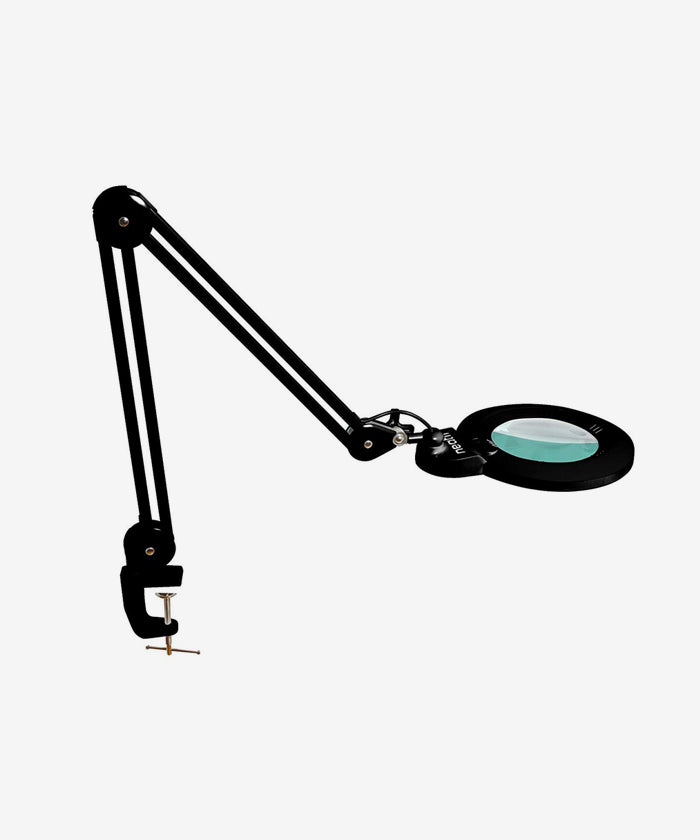 6" Lens Bifocal LED Magnifying Lamp with Clamp – 1200 Lumens, 3 Light Modes for Close Works, Black