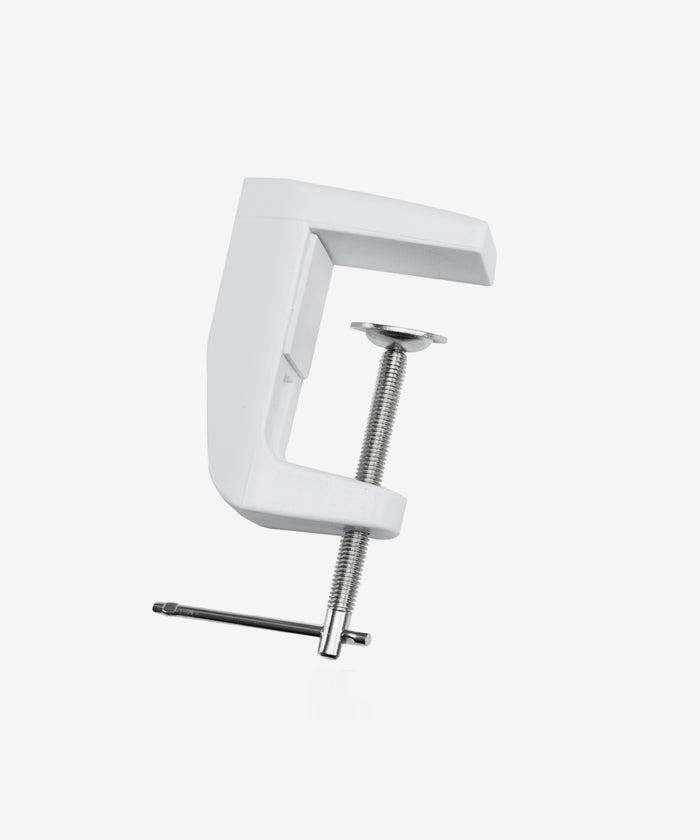 Universal Desk Lamp Clamp Replacement – Non-Slip C-Clamp Mount for LED & Magnifying Lamps, White