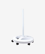 6-Wheel Rolling Base Floor Stand – Compatible for LED Desk Lamps & Magnifying Lamps, White